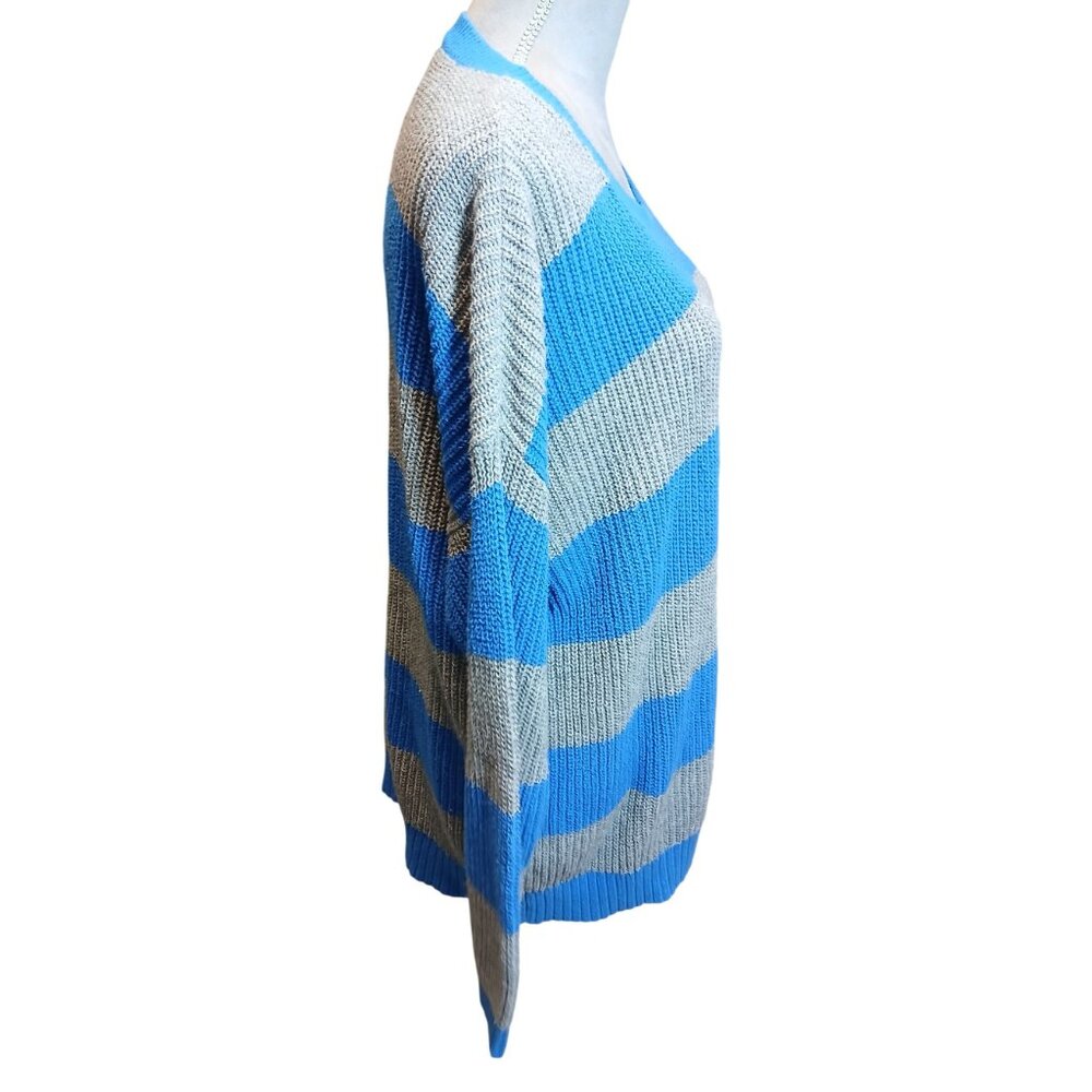 Torrid Sz 1 Womens Knit Sweater Drop Shoulder Striped Scoop Neck  Plus Sz 14/16 - Picture 3 of 6